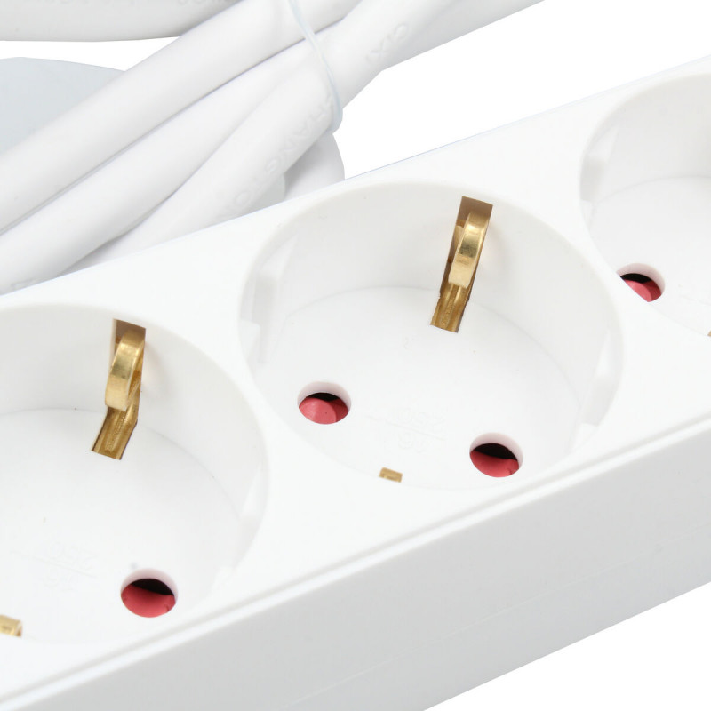 Power Socket - 5 sockets with Switch TM Electron TMUAD505S White 3680 W (1,5 m)