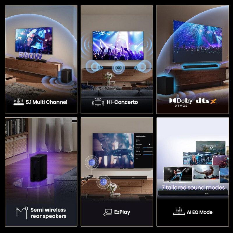 Soundbar Hisense AX5100Q 580 W Black