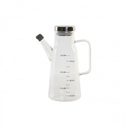 Cruet DKD Home Decor 15 x 9 x 19,6 cm Silver Stainless steel 550 ml Borosilicate Glass