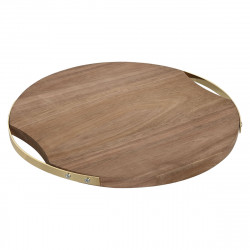 Schneidebrett Home ESPRIT Gold natürlich Metall Akazienholz 32,3 x 31,3 x 1,4 cm