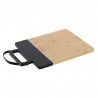 Planche à découper Home ESPRIT Noir Naturel Polyuréthane Bambou 35,5 x 21 x 1,1 cm