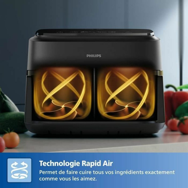 Heißluftfritteuse Philips Schwarz