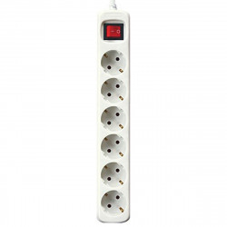 Multiprise 6 Prises avec Interrupteur Silver Electronics Blanc