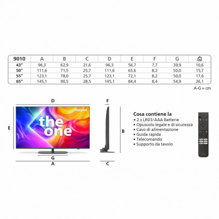 TV intelligente Philips 55PUS9010 55" 4K Ultra HD LED HDR QLED