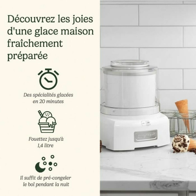Heladera Cuisinart ICE21E Blanco Plástico 1,4 L