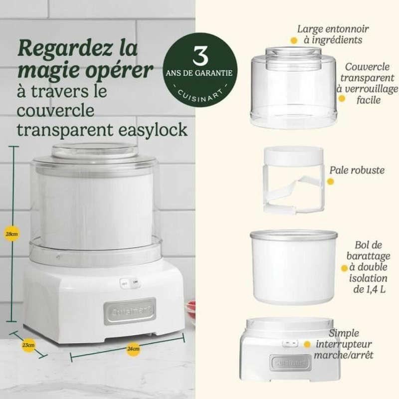 Geladeira Cuisinart ICE21E Branco Plástico 1,4 L