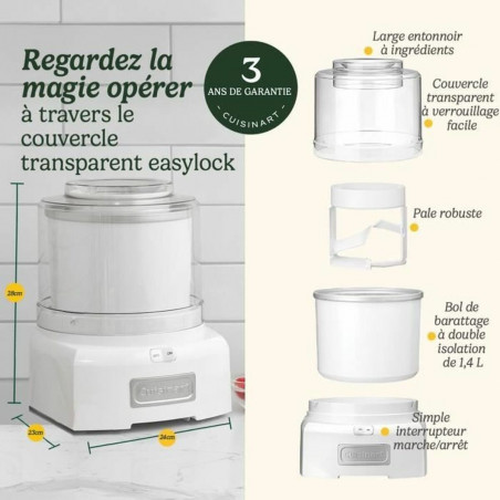 Sorbetière Cuisinart ICE21E Blanc Plastique 1,4 L