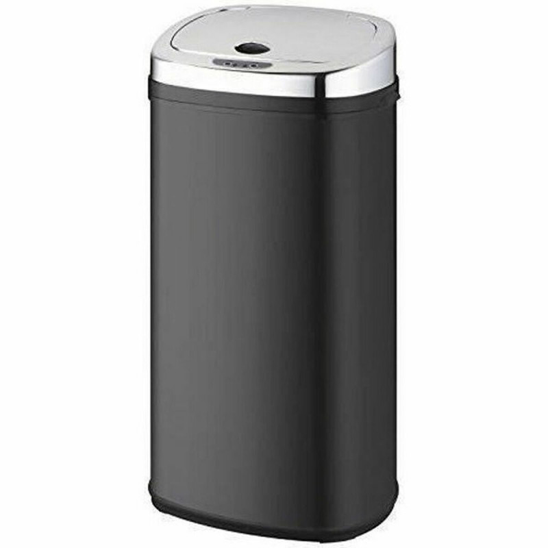 Waste bin Kitchen Move Black Metal Stainless steel 42 L