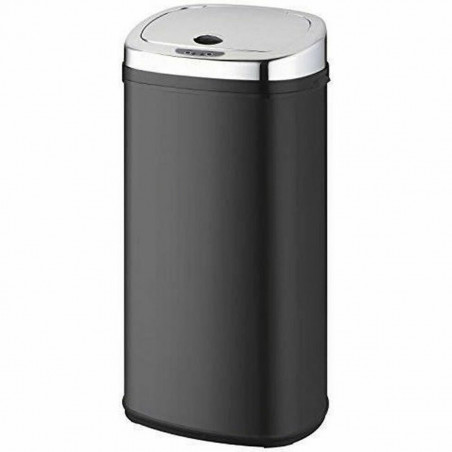 Waste bin Kitchen Move Black Metal Stainless steel 42 L