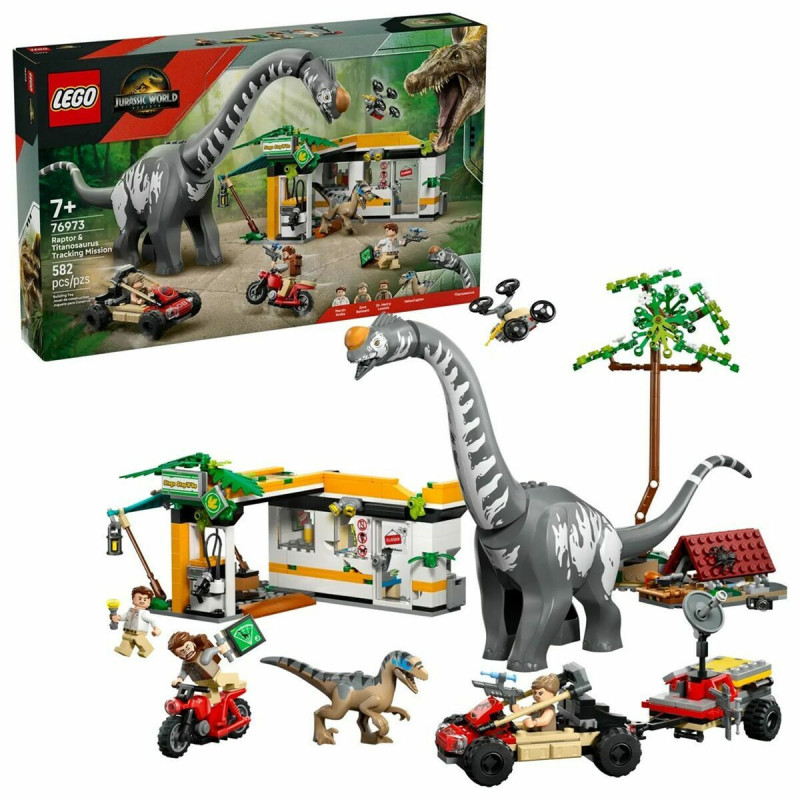 Konstruktionsspiel Lego JURASSIC WORLD 76973 Raptor & Titanosaurus Tracking Mission