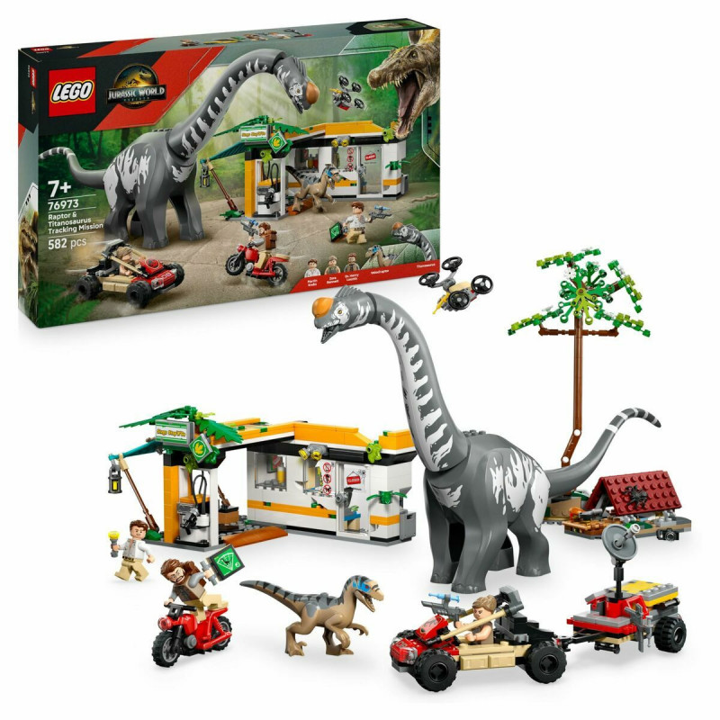 Jogo de Construção Lego JURASSIC WORLD 76973 Raptor & Titanosaurus Tracking Mission