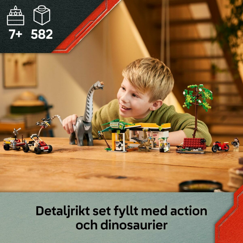 Set di Costruzioni Lego JURASSIC WORLD 76973 Raptor & Titanosaurus Tracking Mission