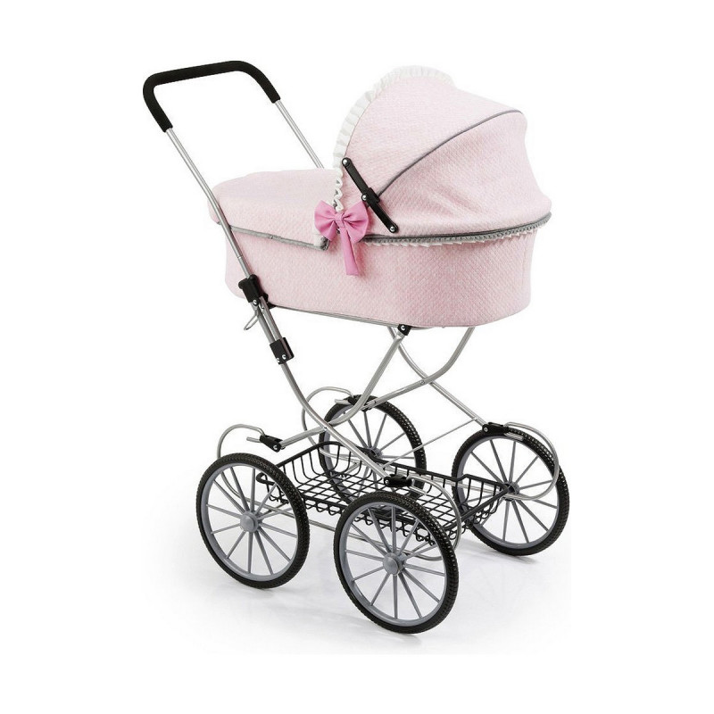 Carrinho para Bonecas Reig Dolls Pram Cor de Rosa 64 cm