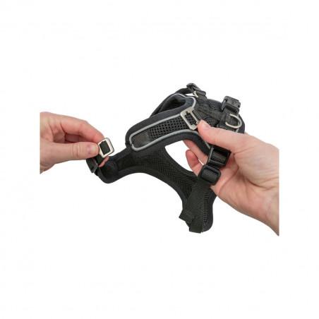 Arnês para Cães Trixie Premium FlexMesh Preto L