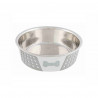 Pet feeding dish Trixie Blue White Grey Silicone Stainless steel 1,4 L