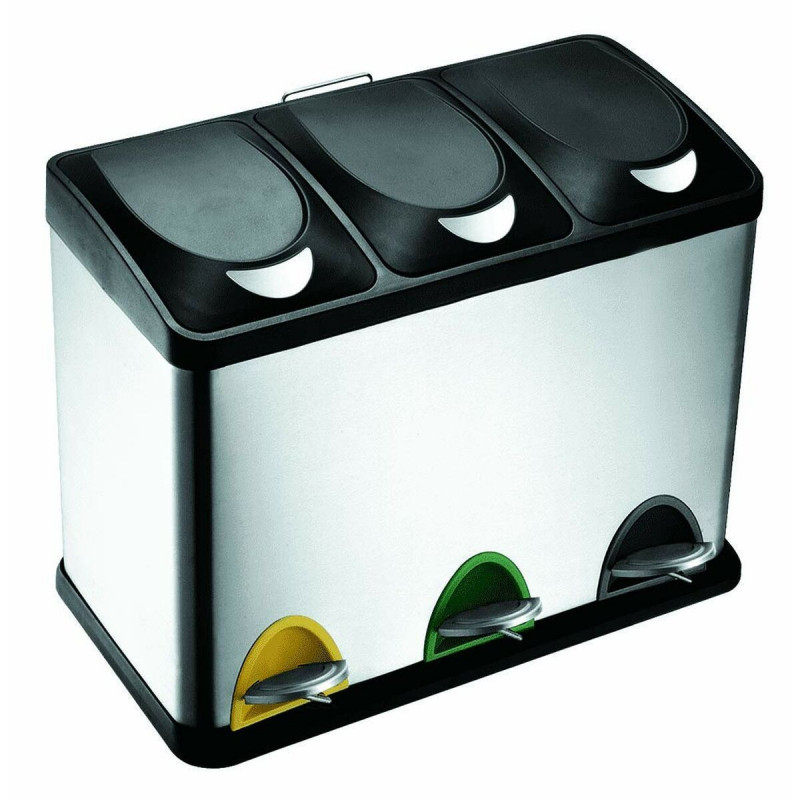 Caixote de Lixo para Reciclagem Q-Connect KF16550 Metal 45 L